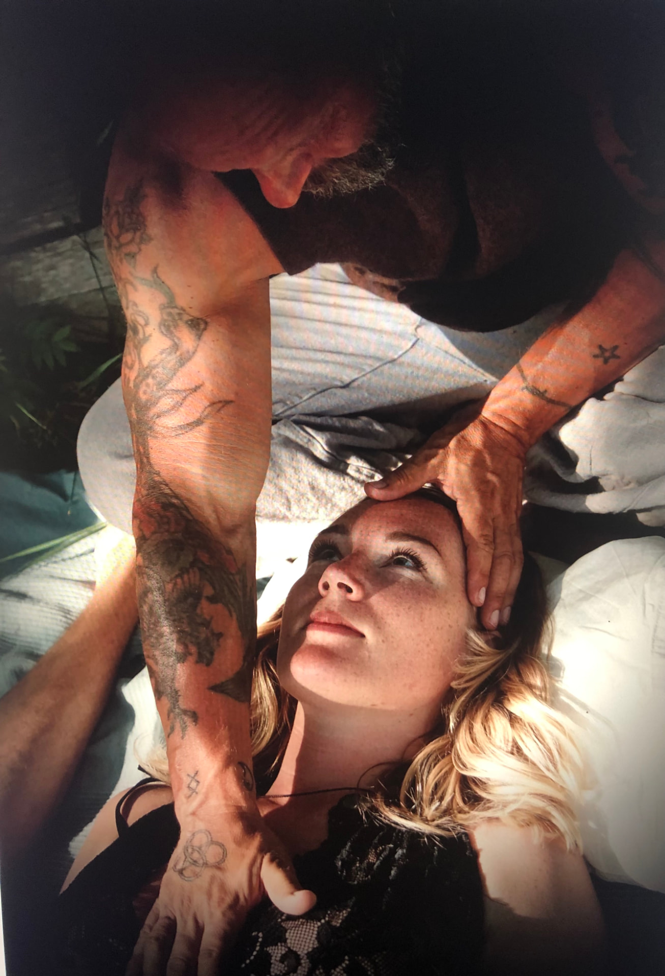 A guided conscious touch practice between two people
